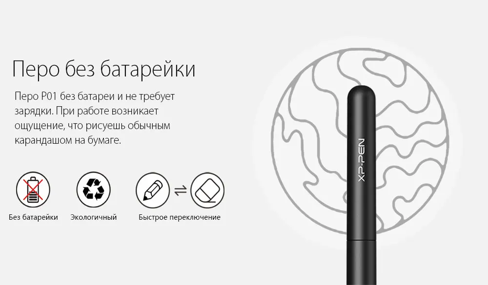 XP-Pen Star G640 Графический планшет для рисования и OSU!6х4 дюймов Чувствительность нажатия- 8192 уровней и безбатарейный стилу