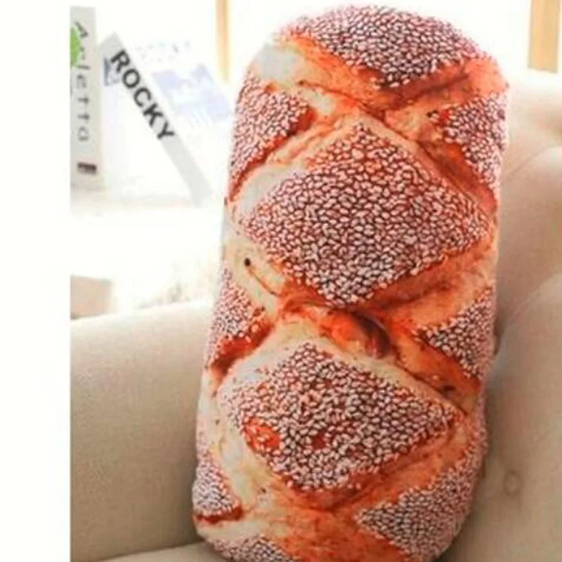 Long Butter Bread Meat Floss Sesame Pizza Steak Pillows Food Plush Pillow Simulated Snack Decoration Backrest Cushion | Дом и сад