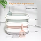 Кошачий Туалет большого размера, очень большой полузакрытый туалет для кошек, съемный кошачий Туалет с защитой от брызг, искусственный Туалет