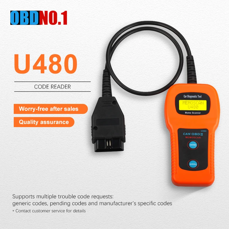 U480 OBD2 автомобильный диагностический сканер Инструменты поддерживает несколько кодов неисправностей U480 CAN BUS& Engine code Reader