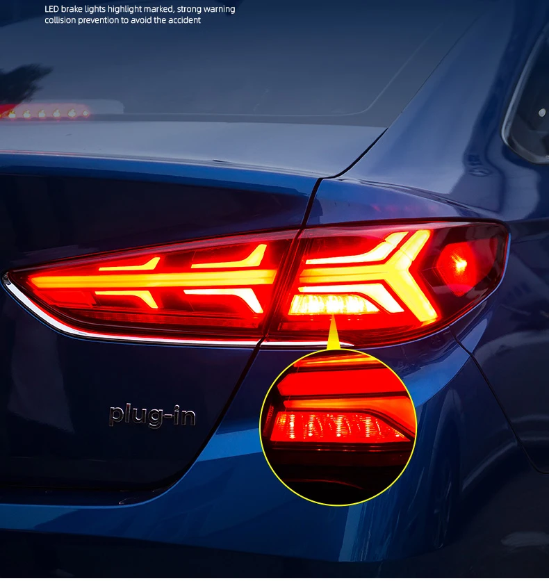 Автомобильный Стайлинг задние фонари фонарь чехол для hyundai Sonata 9 задних сигнальных огней, светодиодный Sonata фонарь задний светодиодный дневные ходовые огни