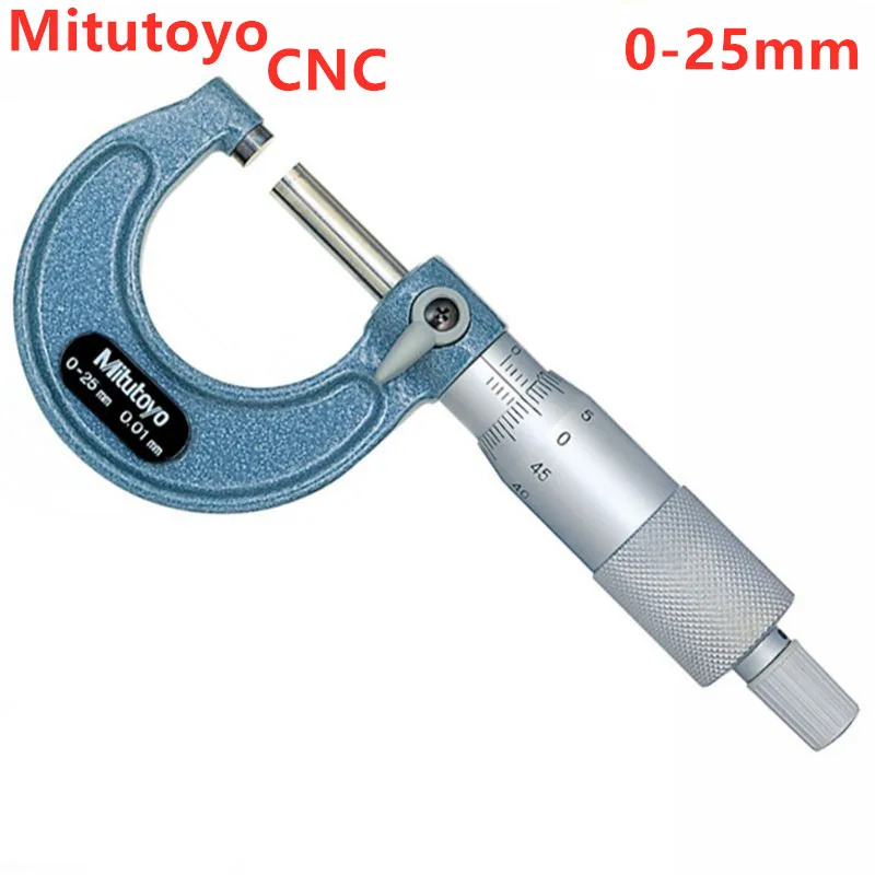 

1Pcs Mitutoyo CNC Outside Micrometers 0-25mm 0.01mm Measuring Gauging Tools Scale Micrometer Mechanical Metric Carbide Teaching