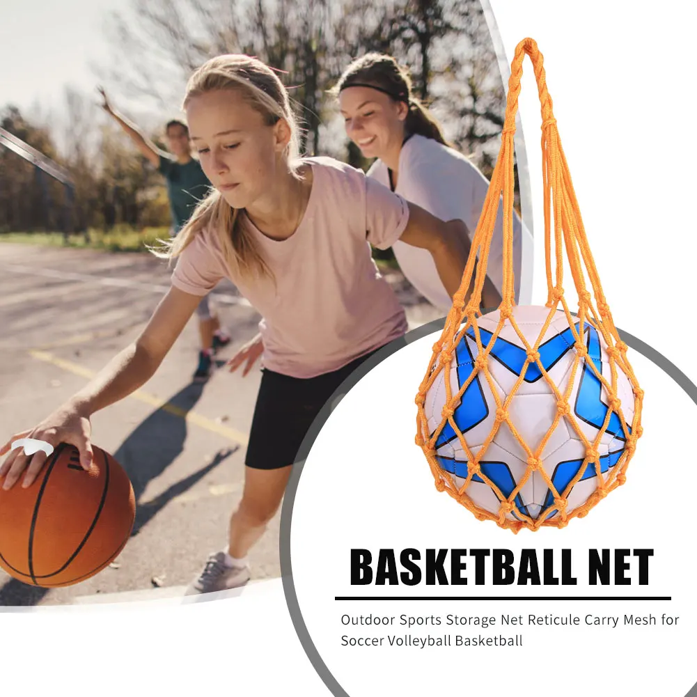 

Outdoor Sports Storage Net Reticule Carry Mesh Indoor Exercise Sport Decoration for Soccer Volleyball Basketball