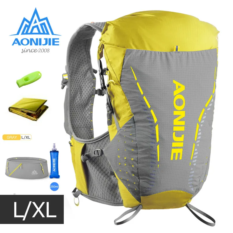 

LXL Size AONIJIE C9104 Ultra Vest 18L Hydration Backpack Pack Bag Soft Water Bladder Flask For Trail Running Marathon Race 130CM
