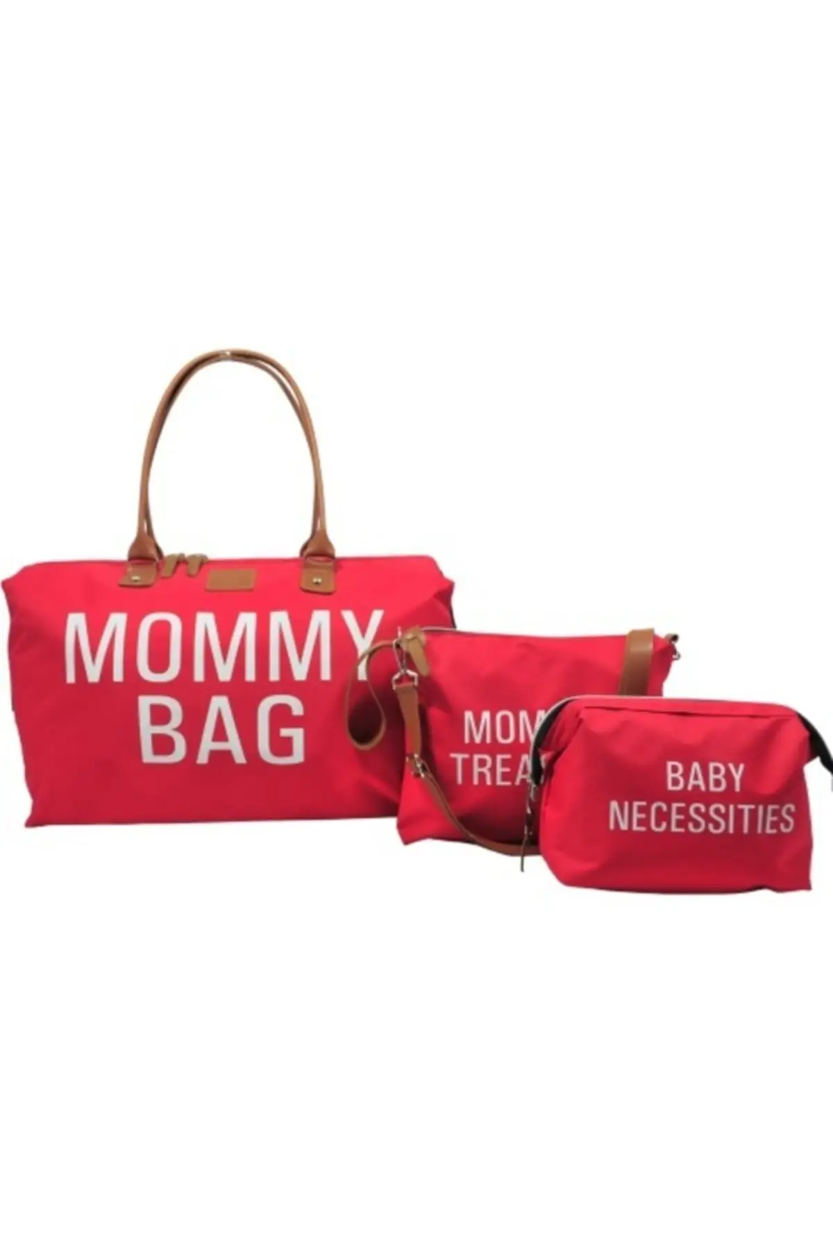 Сумка для мамы, дизайнерский комплект из 3 предметов, красная сумка для мамы, ухода за ребенком, женская сумка, детская красная сумка, сумка для мам, трендовая сумка для обеда Модное мероприятие Прочный Высококачествен