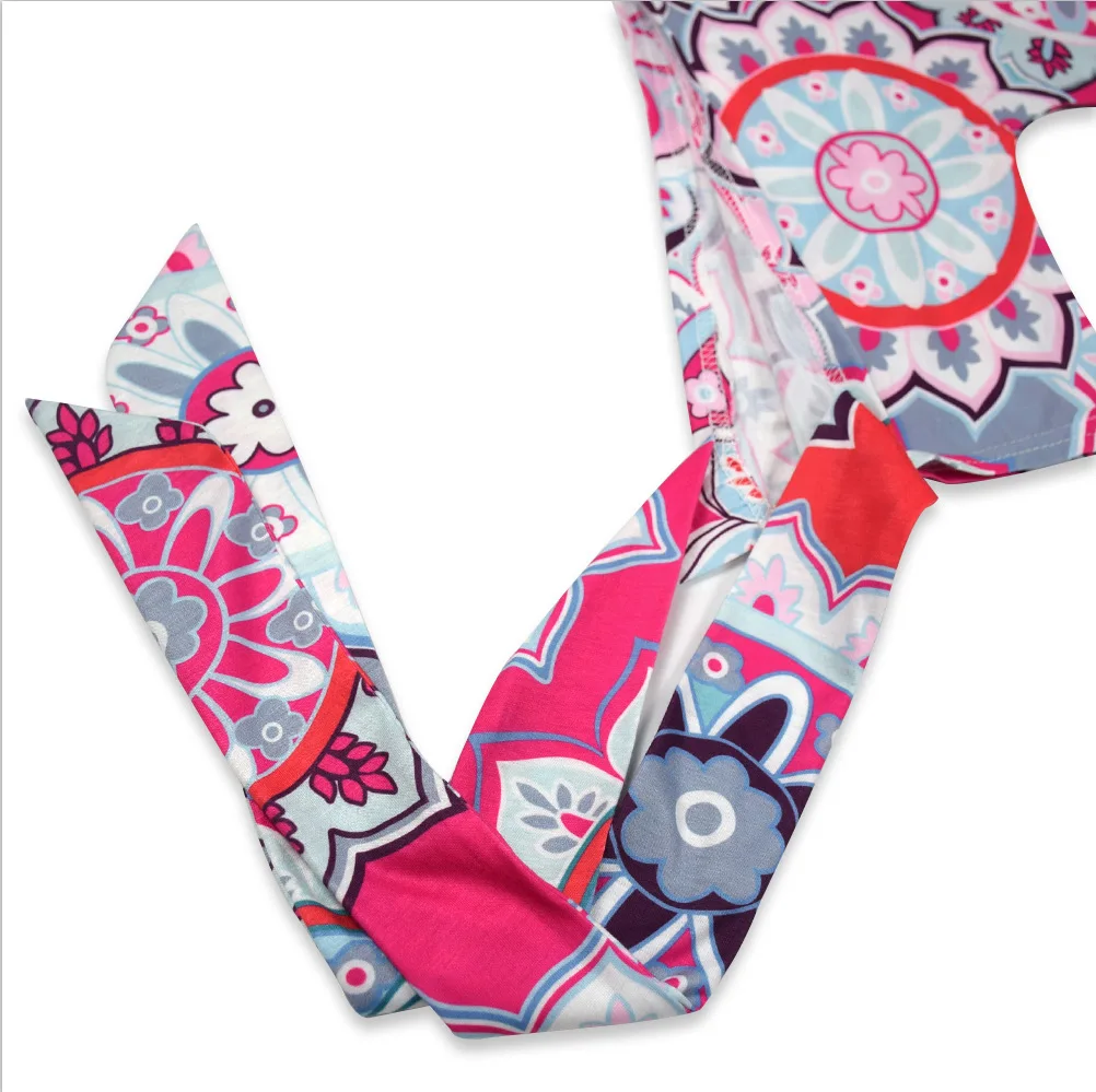 

Brand Spring Summer Floral Printed Dresses Women Plus Size Bandage Sleeve Party Dress Sexy Soft Midi Dress Large Size XL-6XL