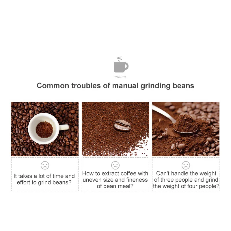 

304 Stainless Steel Coffee Grinders Household Small Manual Coffee Bean Grinding Machine Portable Hand Coffee Machine Accessories