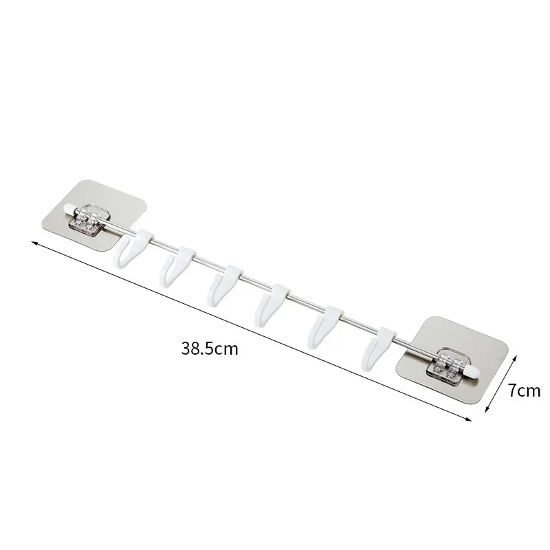 6 крючков регулируемая стойка для хранения настенная вешалка крючок кладовки