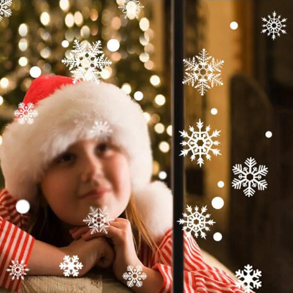 Набор 48 шт. наклейки на стену в виде снежинок|Наклейки стену| |