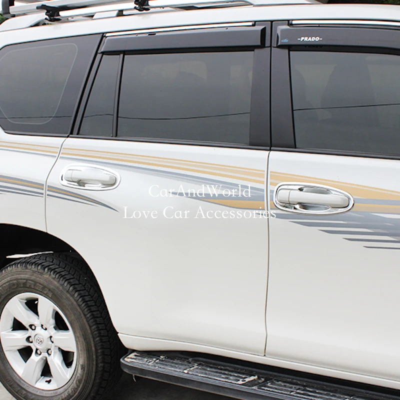 Крышка дверной ручки для 2010 2021 Toyota Land Cruiser Prado FJ150 150 хромированные аксессуары