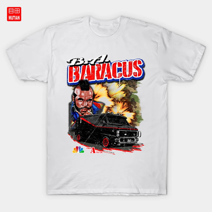B.A. Футболка Baracus Tv Show Gmc Ateam Babaracus 1980с Mr T Ba команда|Мужские футболки| |