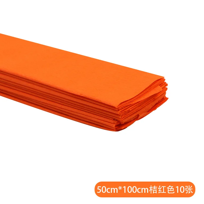 10 шт./лот 50*100 см цветная крепированная бумага цветок цветной платок упаковка для