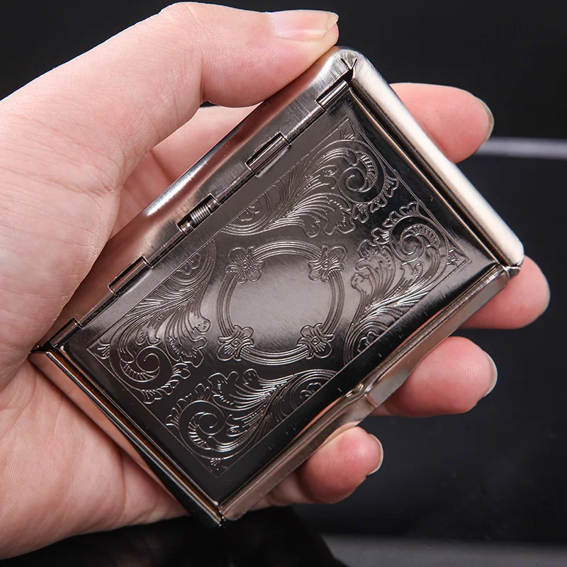 Новинка 1 шт. металлический табачный ящик хьюмидор с алюминиевым увлажнителем