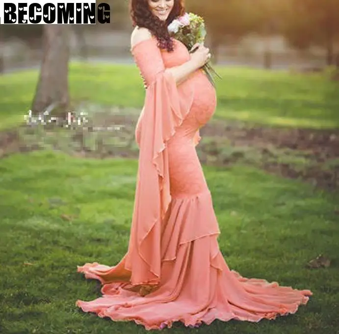 Платье макси для беременных платье реквизит фотосессии платья кружева с