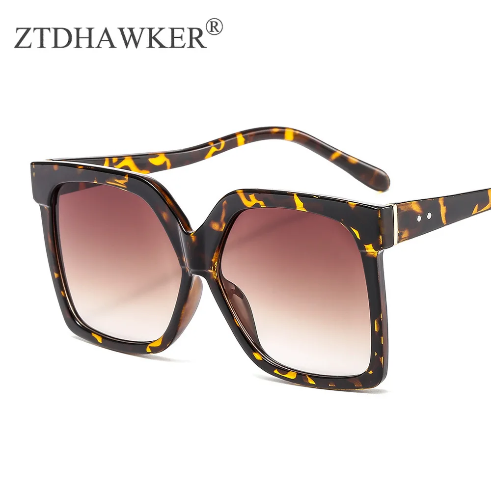 Новые модные стильные женские солнцезащитные очки в большой оправе унисекс