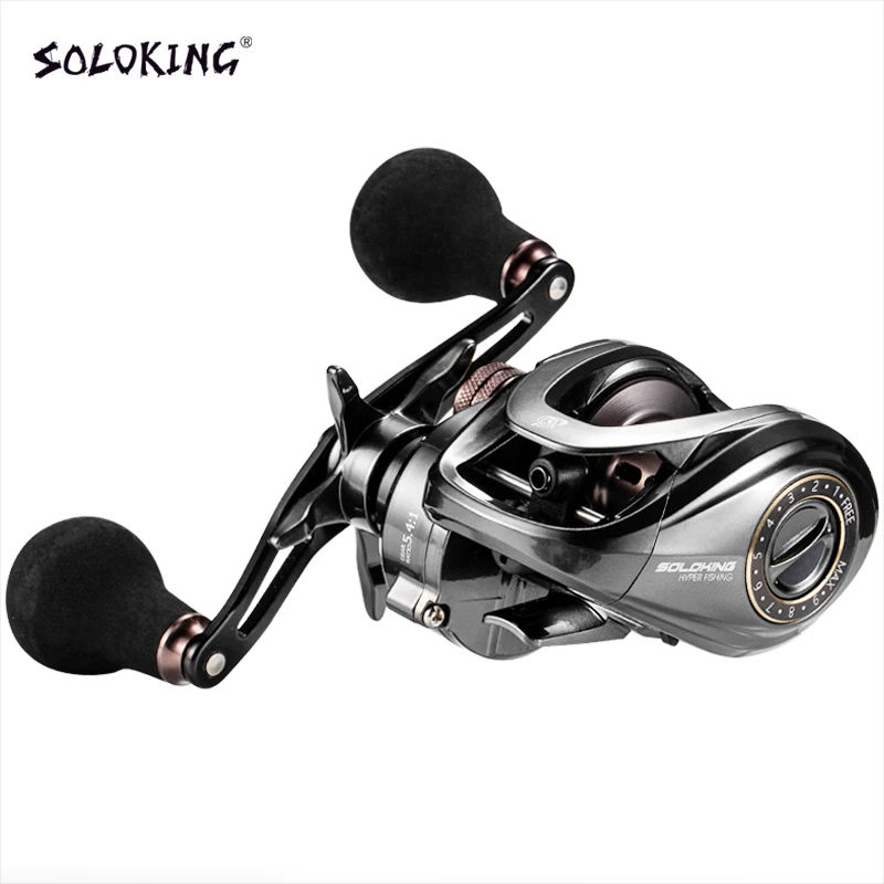 

HIAW200 Baitcasting Fishing Reel Magnetic Brake System 9.5Kg Drag 11 + 1BB 5.4:1 High-speed Fishing Reel Fishing coil