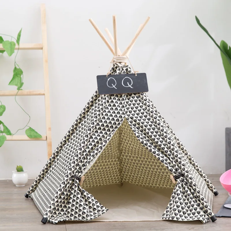 Палатка для домашних животных переносная вигвам 2020|Дома конуры и манежи| |