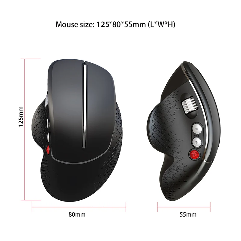 

Wireless 2.4Ghz 3600 DPI Ergonomic Vertical Design Mouse AA Battery For Computer Laptop Portable 10m Long Distance Control Mouse