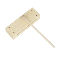 toddler musical instruments wooden percussion instrument with children mallet square two tone clapper