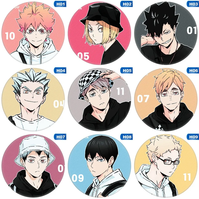 Модное Аниме Haikyuu! Брошь на пуговицах для косплевечерние значок из коллекции