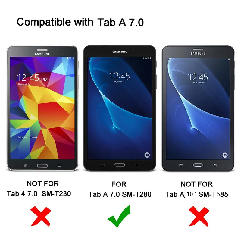 360 Вращающийся чехол подставка для Samsung Galaxy Tab A 7 0 A6 дюймов 2016 SM T280 T285