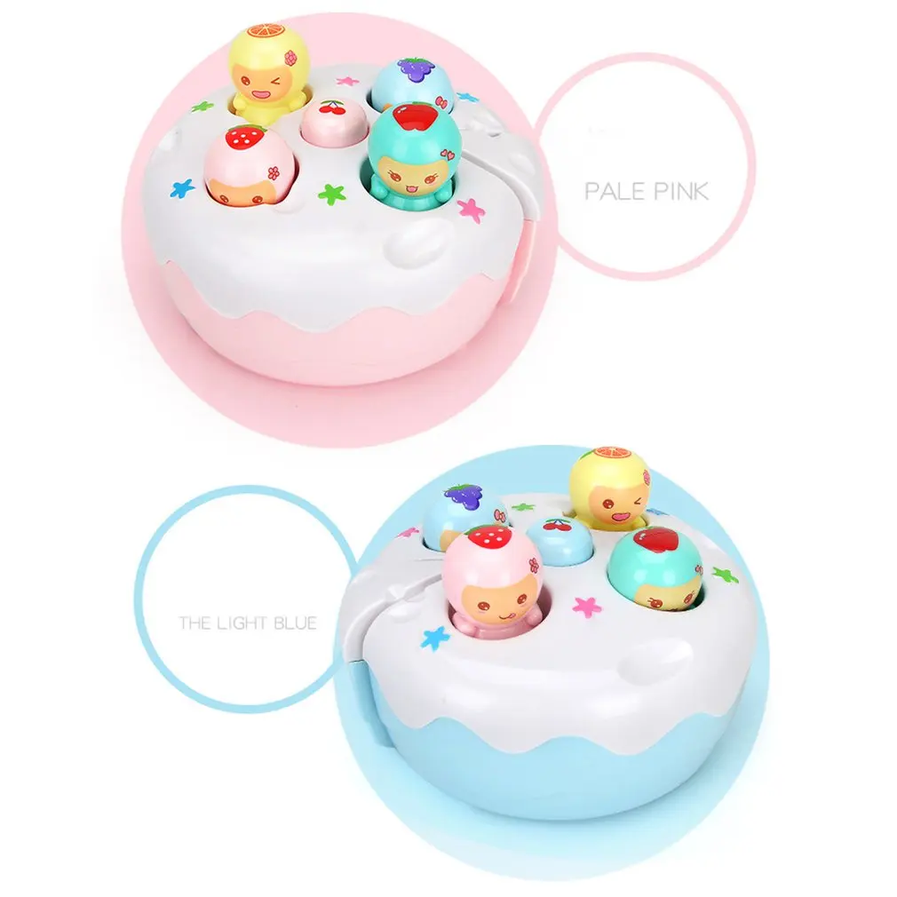 

Sound Light Fruit Cake Knocking Hamster Music Game Baby Toy Handheld Whack-a-mole Game Machine Electric Hamster Educational Toy