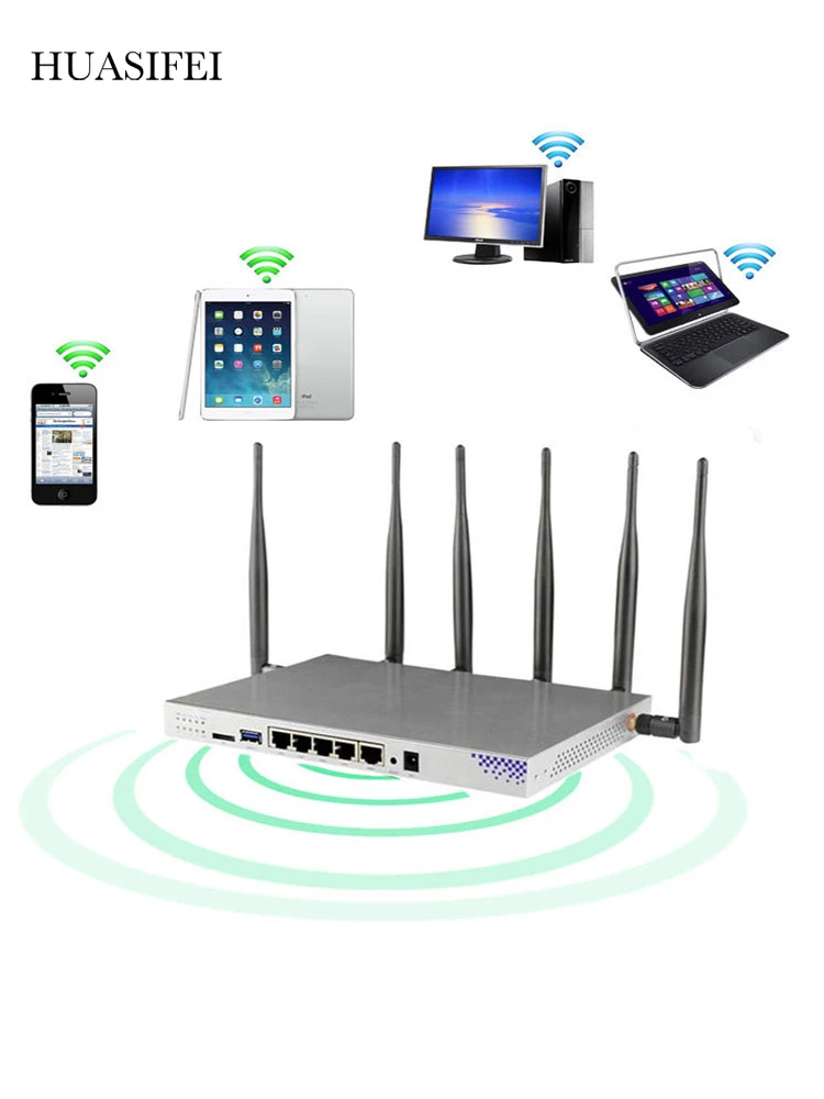 

HUASIFEI CAT6 lte Router 2.4G 5G Dual Band MT7621 Gigabit Port 1200Mbps High speed Mobile Wifi Hotspot with SIM Card Slot