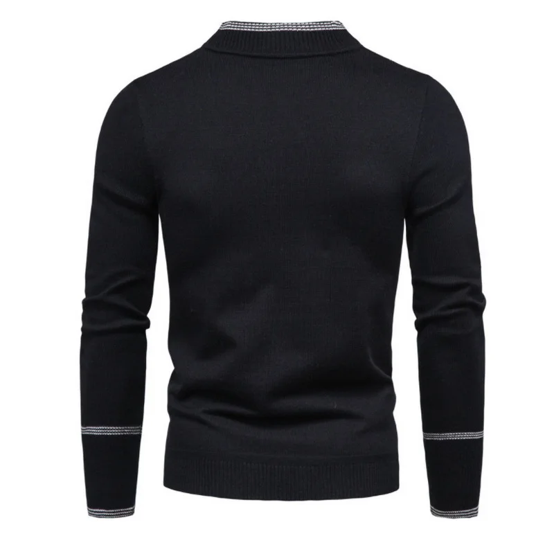 

Men's Knitwear Mock Neck Long Sleeve Wool Sweater Warm Oversized Fashion Pullover Autumn Winter Casual Undershirt Male Tops