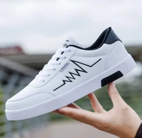 2019 очень хорошее качество весенние белые туфли мужская повседневная обувь