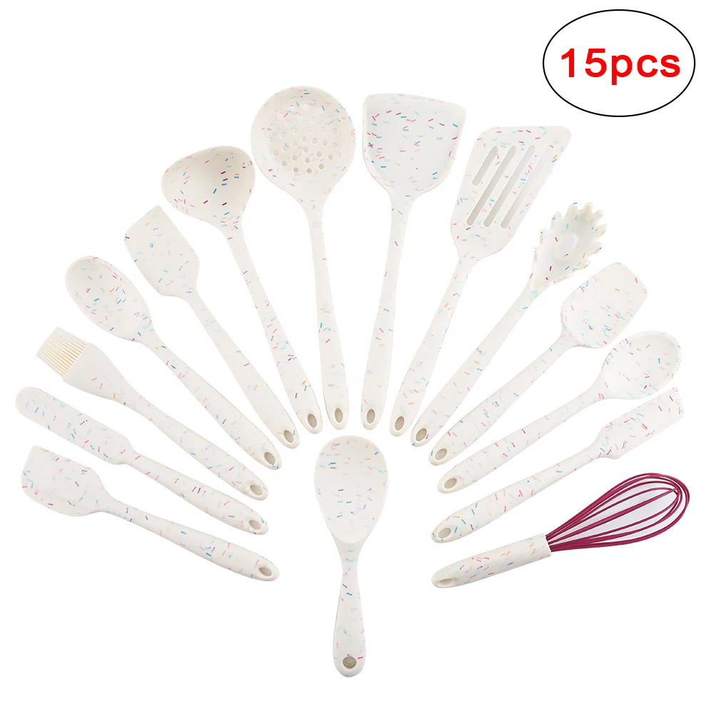 15 шт. набор силиконовых кухонных принадлежностей инструмент для приготовления