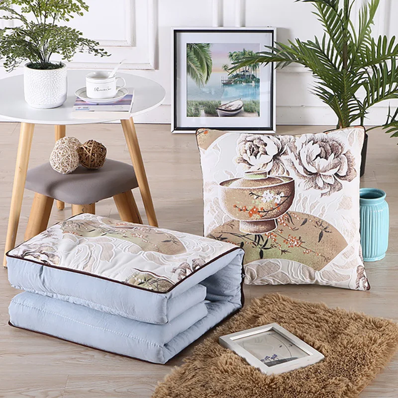 Мягкое одеяло подушка мытый хлопок для кондиционера s диван офисное складное