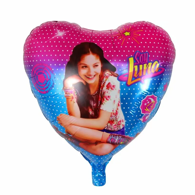 

10Pcs/Lot New 18Inch Heart Round Soy Foil Balloon Luna Girl Balloons Aluminum Balloon Party Decoration Baby Shower Gift Supplies