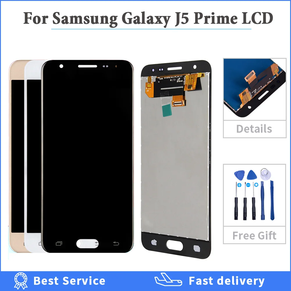 ORIGINAL 5.0'' LCD for SAMSUNG Galaxy J5 Prime Display G570F G570 SM-G570F Touch Screen Replacement with tools | Мобильные