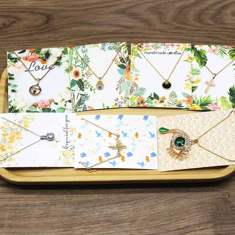 Kraft marbling ожерелье с подвеской ручной работы 50 шт./25 шт. + 25oppbag/лот|Упаковка и стойки