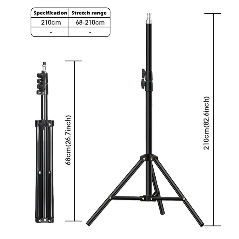 

RGB 10 Inch Selfie Ring Light Dimmability LED Ring Lamp with Phone Stand Holder Tripod 26 Colors Video Light For Makeup Youtube