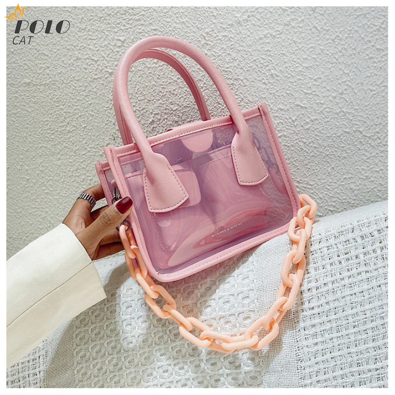 Прозрачный кошелек сумка-мессенджер через плечо с регулируемым ремешком женская