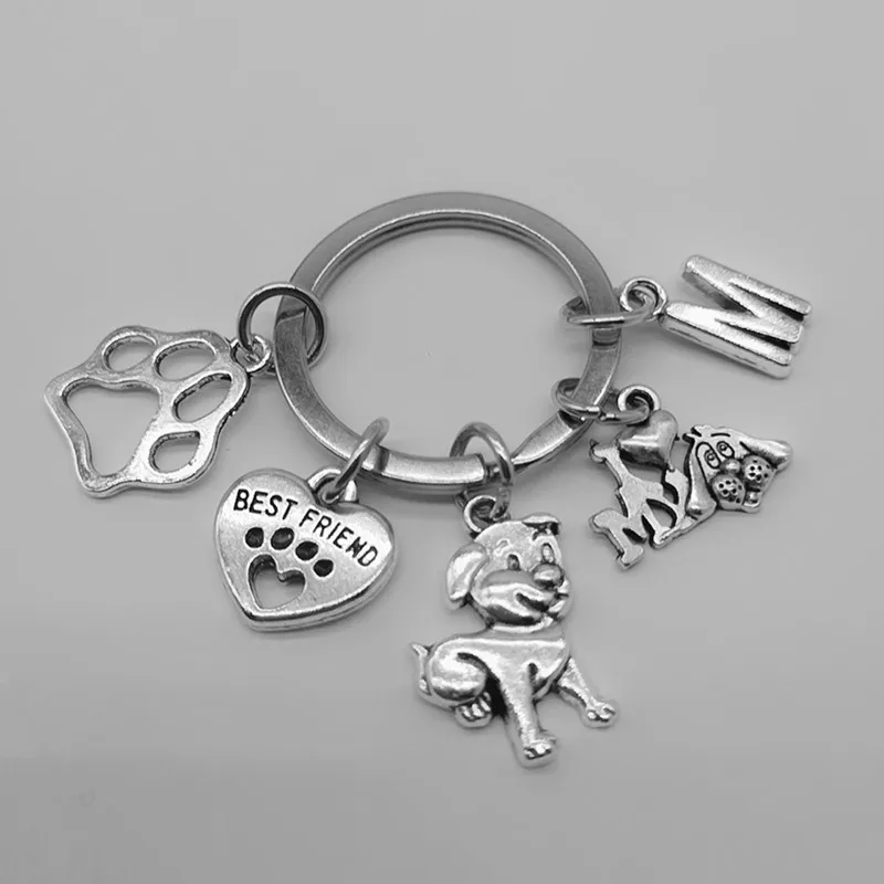 Новинка A-Z брелок с надписью I love my dog милый подвеской лучший друг питомец подарок