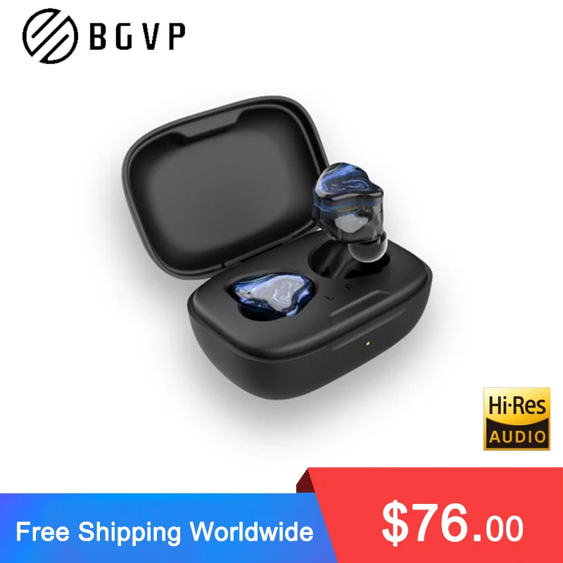 

BGVP Q2S Hybrid Technology TWS 5.2 HIFI Wireless Bluetooth Headphones Sports Binaural In Ear Gaming Earphones Earbuds With Mic