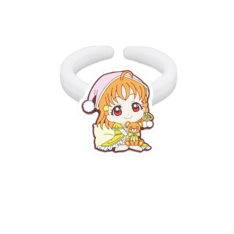 

TAFREE Love Live Cartoon Cute And Interesting Gift To Friends Anime Pattern Resin Ring Acrylic Ring Jewelry