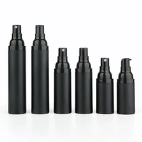 10pcslot 15ml 30ml 50ml plastic emulsion bottles spray bottle matte black vacuum bottle airless pump vacuum container