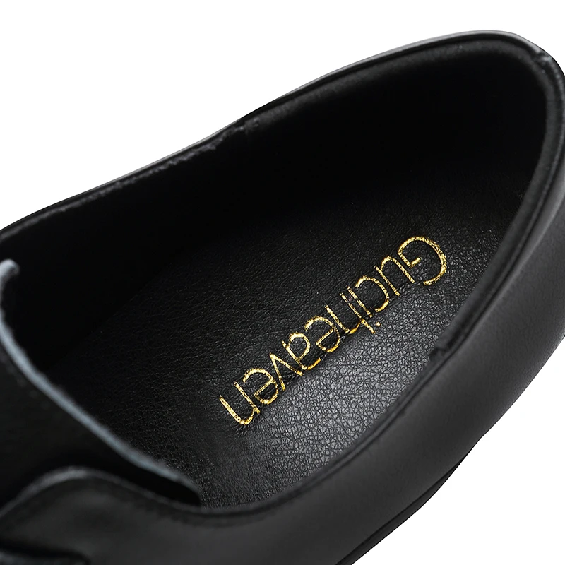

Shoes Woman Genuine Leather Platform 3 cm Women Shoes Height Increase Heels 7 cm Round Toe Women Casual Shoes 3-9795