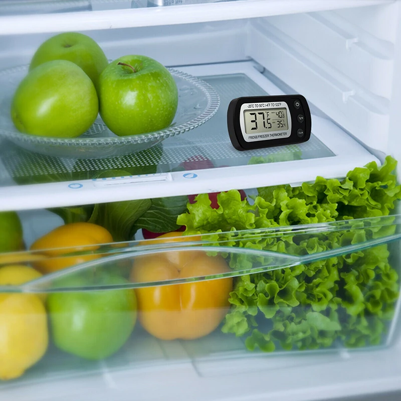 electronic digital screen precision refrigerator thermometer fridge freezer with adjustable stand magnet kitchen thermometer free global shipping