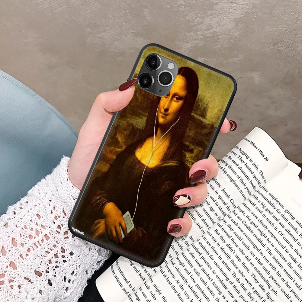 

Mona Lisa Art Aesthetics painting Phone Case For IPhone 5 5S SE 5C 6 6S 7 8 Plus X XS XR 11 12 Mini Pro Max 2020 black Funda