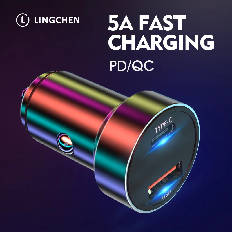 Автомобильное зарядное устройство 36 Вт Quick Charge 4 0 3 Металл двойной USB для iPhone Xiaomi