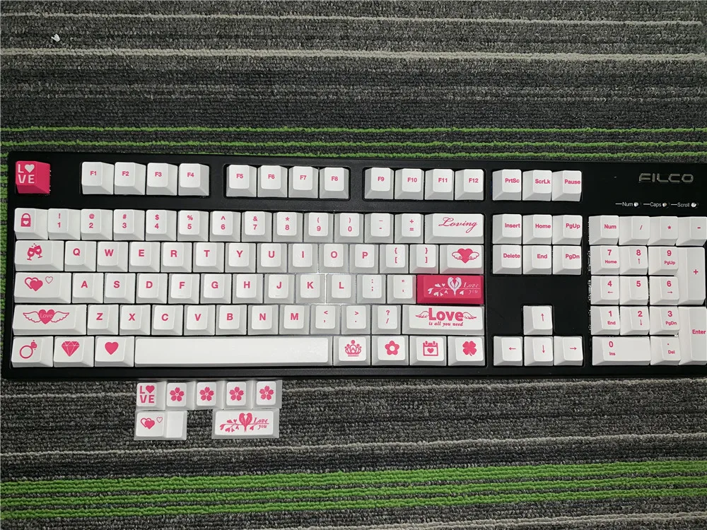Любовь клавишные колпачки из ПБТ полный Наборы/краситель подкровать keycap/механическая клавиатура Pbt вишня профиль