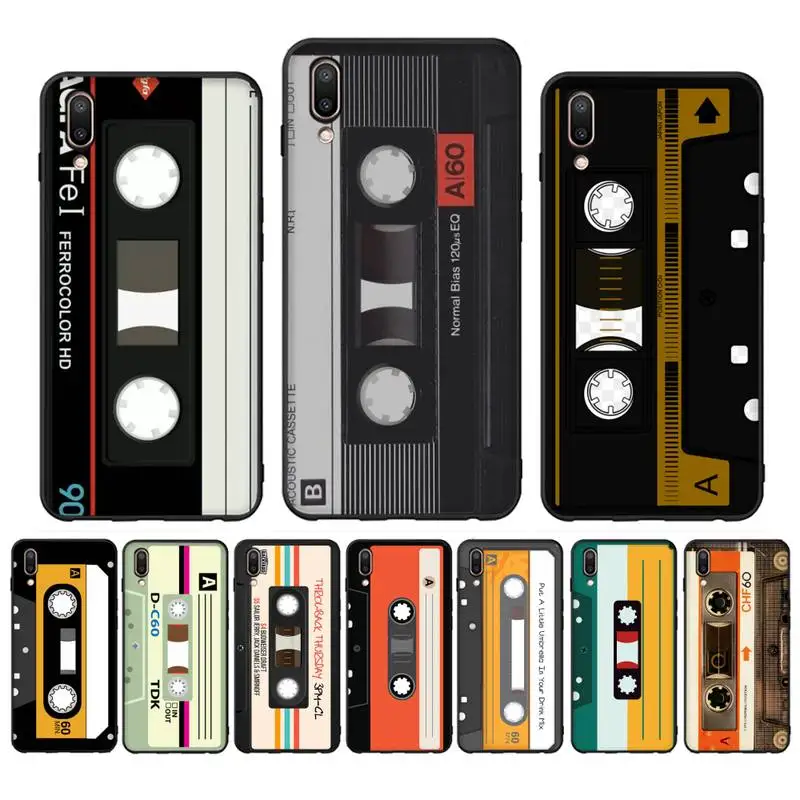 

Mixtape vintage Magnetic tape Cassette audio tape Phone Case Case For Oppo Reno Realme C3 6Pro Cover For vivo Y91C Y17 Y19