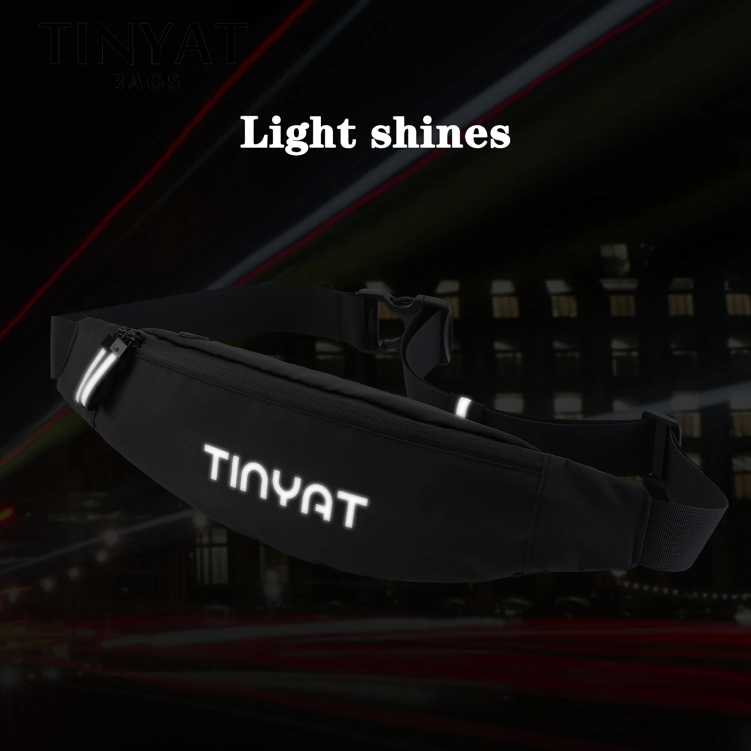 Мужская поясная сумка TINYAT Повседневная Большая для телефона из парусины