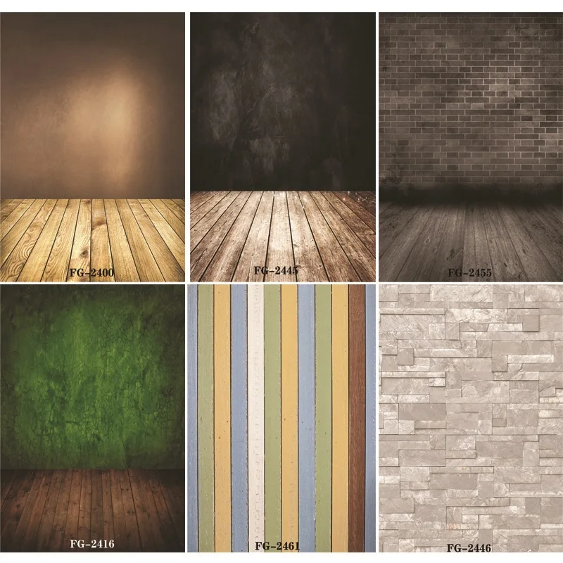 

Vinyl Custom Photography Backdrops Prop Wall and floor & Wooden Photography Background P20228-103