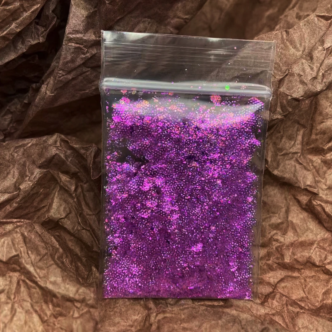 Голографические лазерные неоновые розовые фотообои шестигранной формы