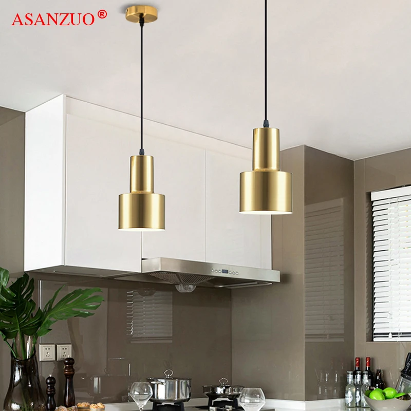 

Nordic postmodern minimalist fashion Golden art restaurant conference room bedroom bedside pendant lights